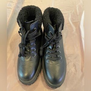 Solid Black Ankle Boots Size 10